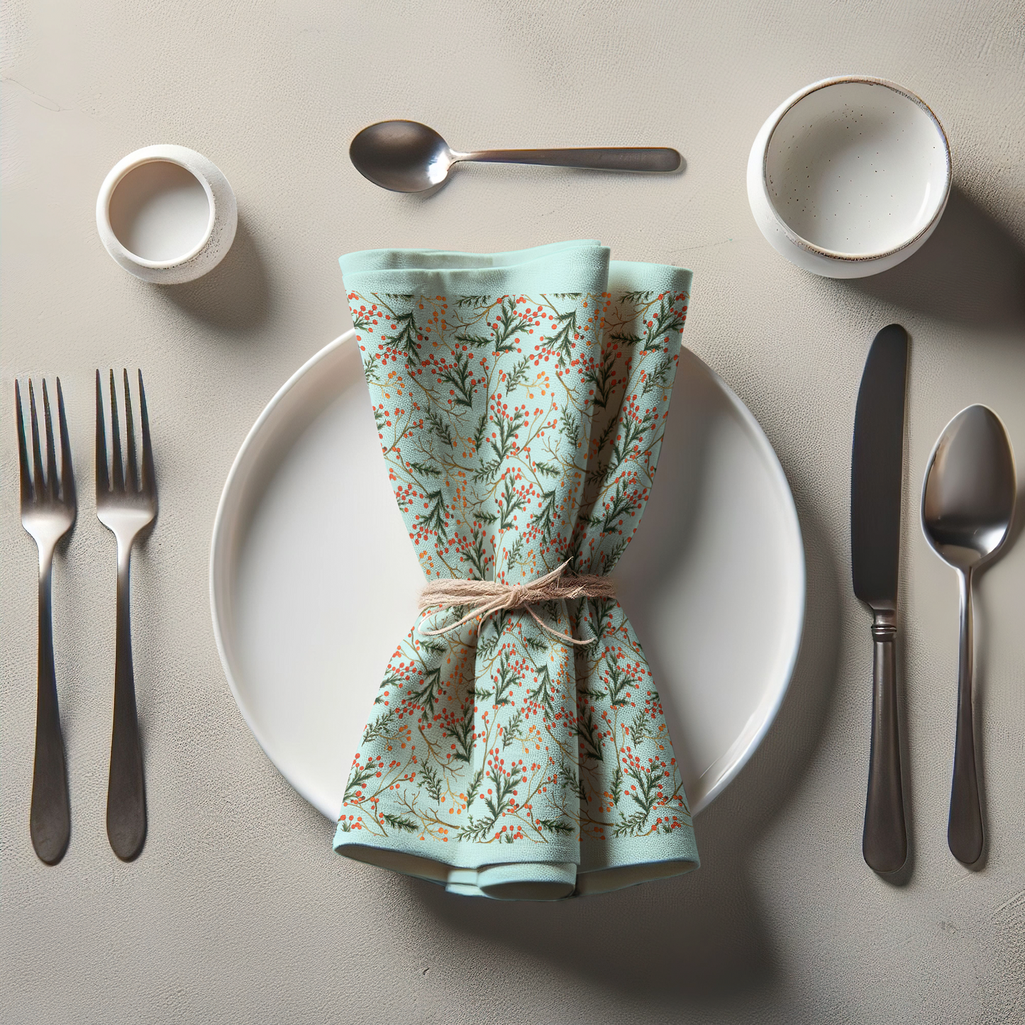 Mint Mistletoe Napkin