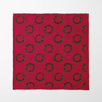 Wreaths in Berry Napkin