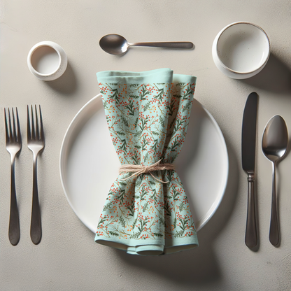 Mint Mistletoe Napkin