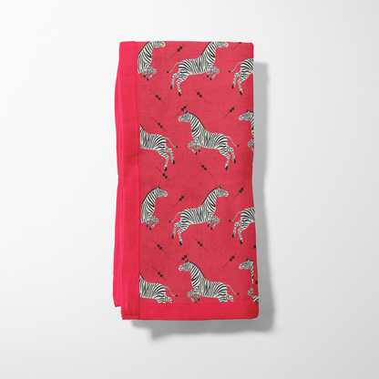 Leaping Zebras in Poppy