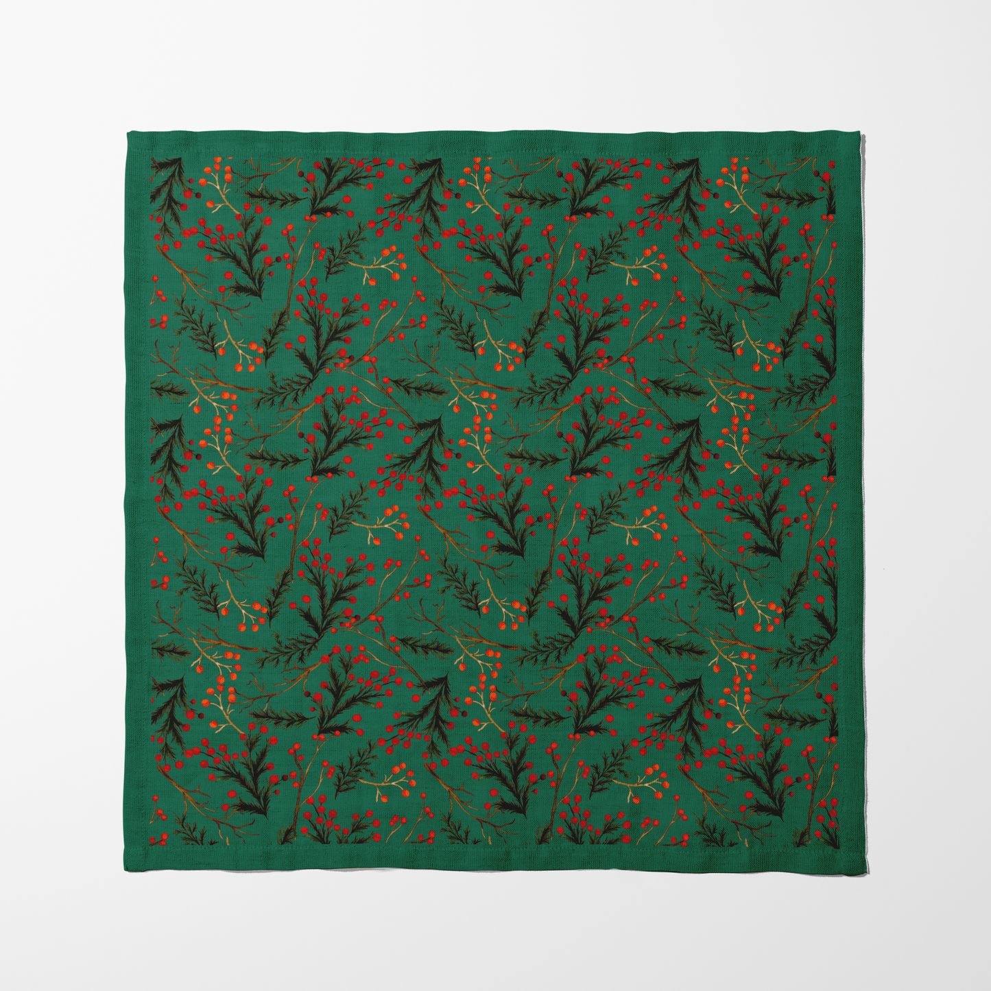 Mistletoe in Evergreen Napkin