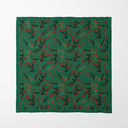 Mistletoe in Evergreen Napkin