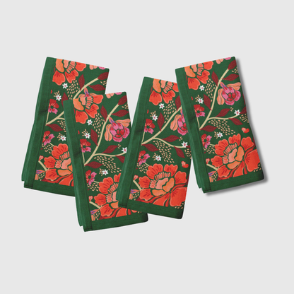 Homegrown Love Napkin in Evergreen Napkins | Set of 4