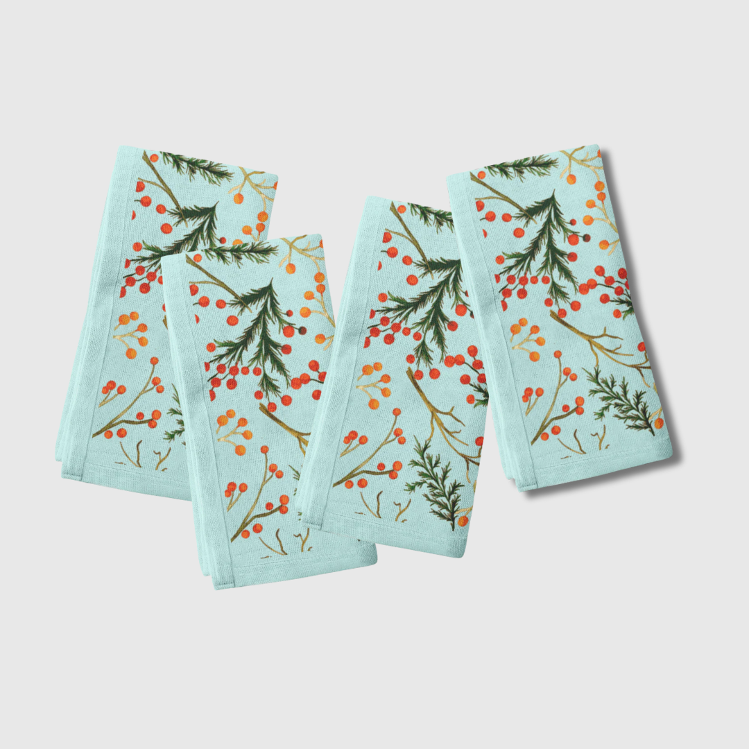Mint Mistletoe Napkin | Set of 4