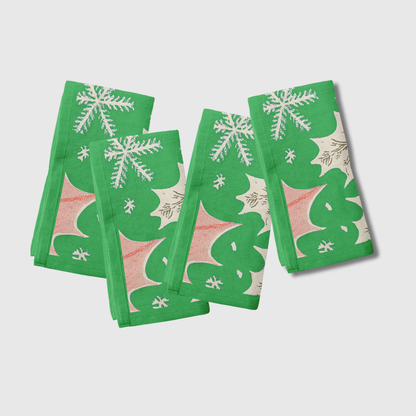 Jolly Holly Napkin | Set of 4