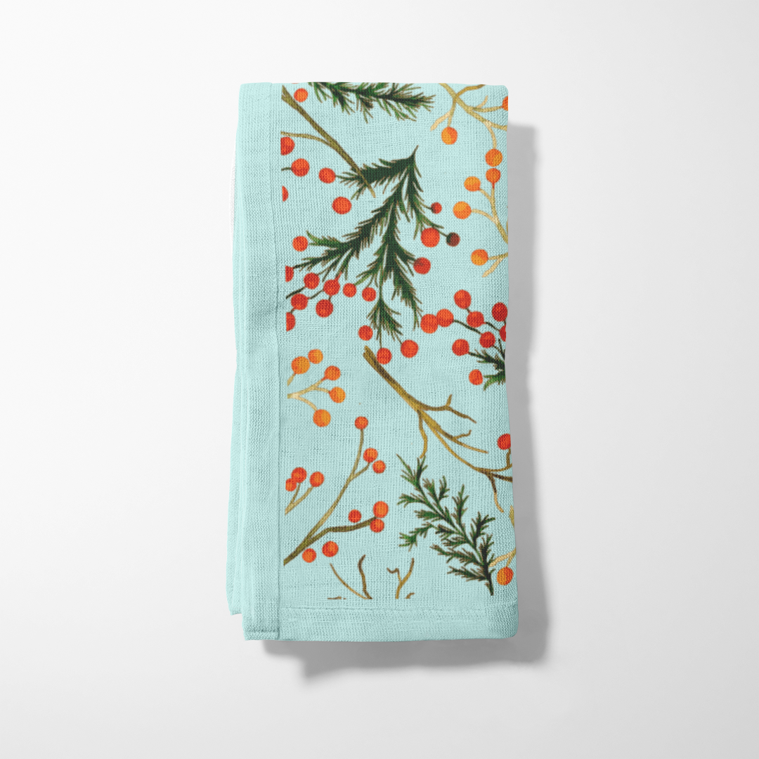 Mint Mistletoe Napkin
