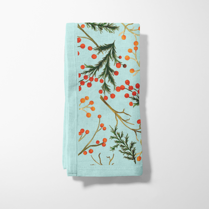 Mint Mistletoe Napkin
