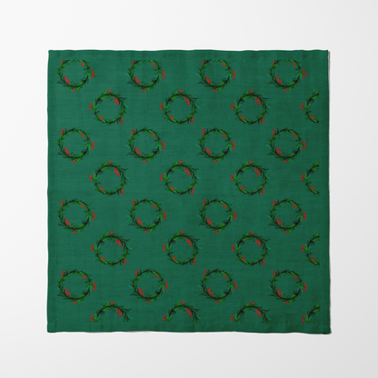Wreaths in Evergreen Napkin