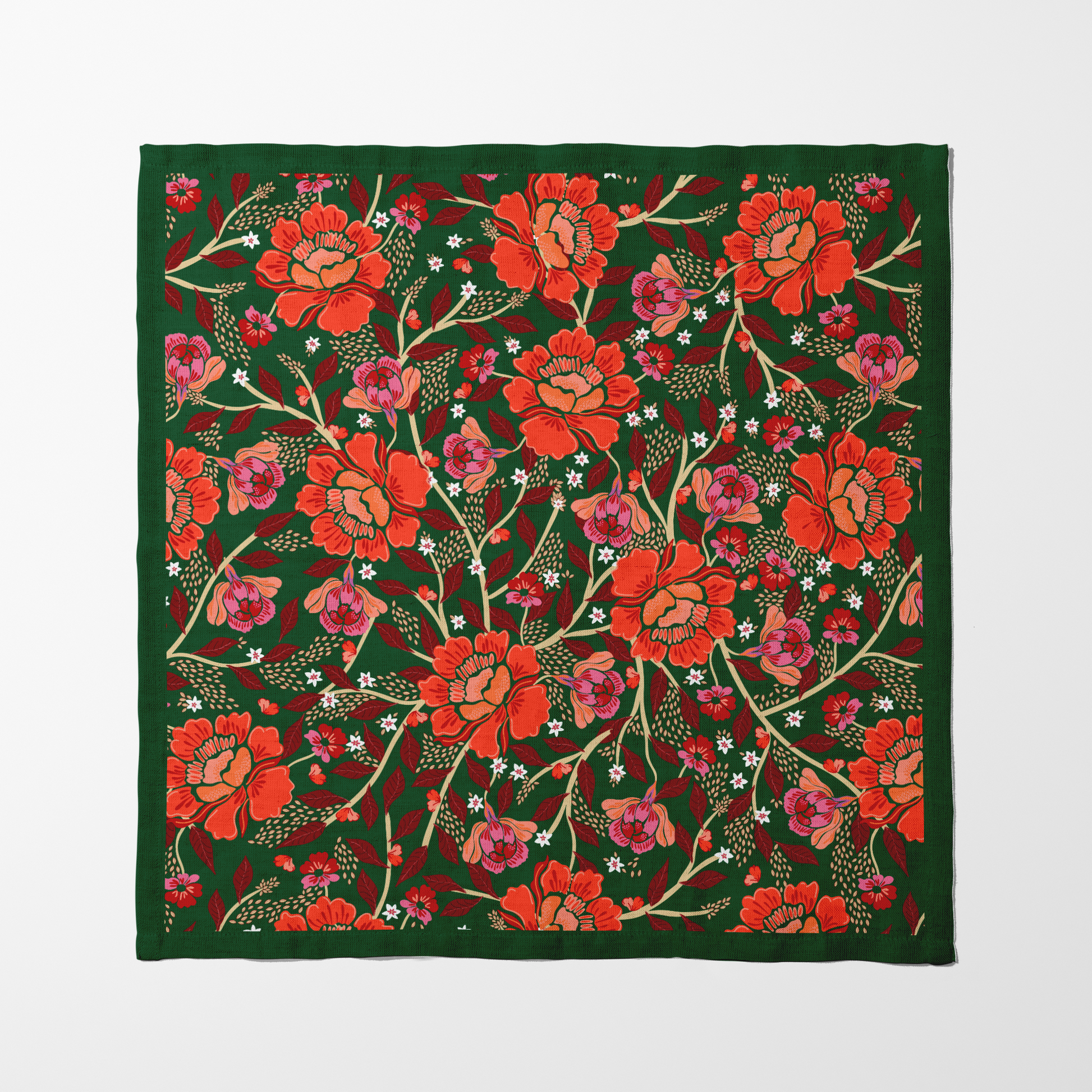 Homegrown Love Napkin in Evergreen