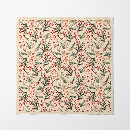 Ecru Mistletoe Napkin